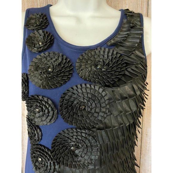 Roberta di Roma Blue/Black Soutache NightOut Dress - Picture 2 of 5